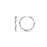 Ribbon mid sized hoop earrings