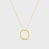 Open circle mid length necklace