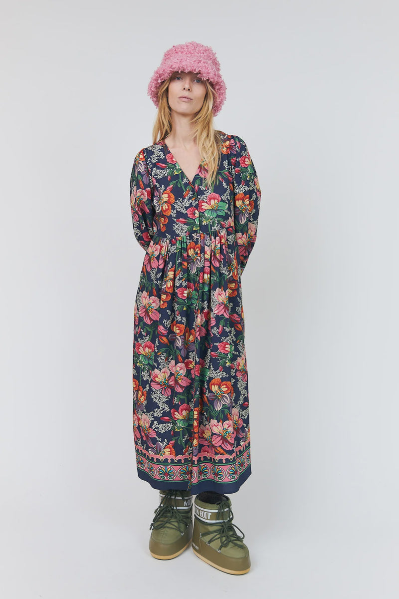 Saraill flower print maxi dress