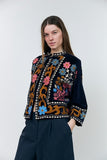 Exclusive velvet jacket featuring elaborate