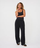 Wide Fit Black Trouser with Dart Detail