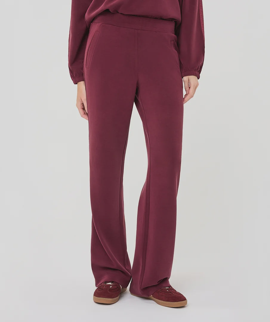Burgundy Wide Leg Trouser