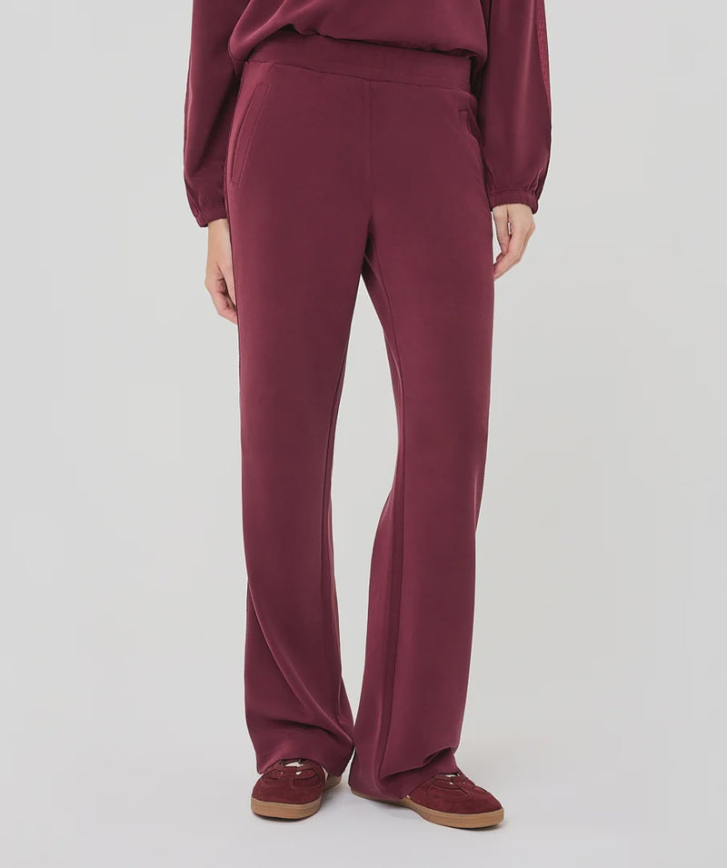 Burgundy Wide Leg Trouser