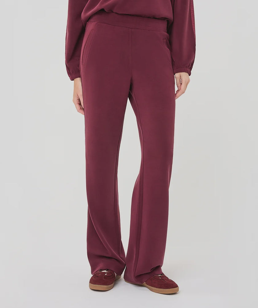Burgundy Wide Leg Trouser