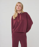 Burgundy Hoodie with Print Detail