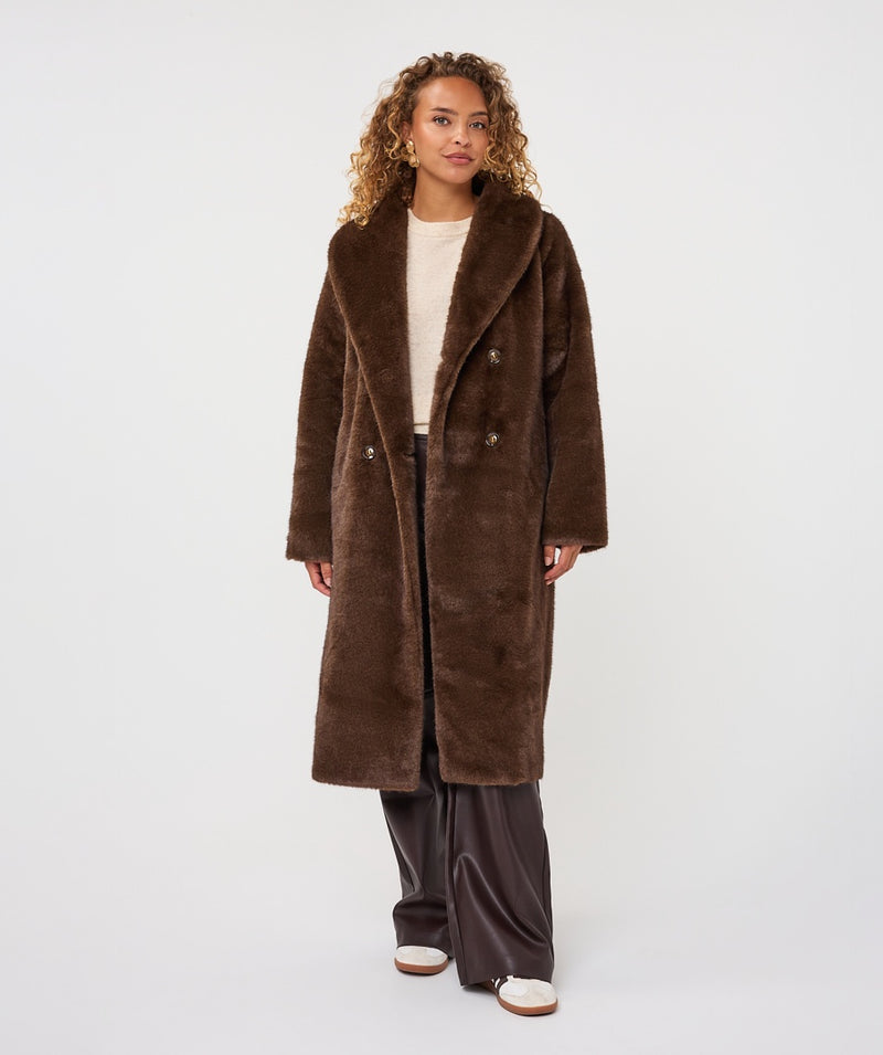 Brown Fun Fur Coat