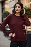Fine Knit Burgundy Jumper