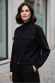 Soft Black Jersey Jacket
