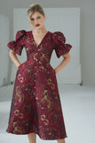 Callie Dress in Oxblood