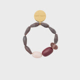 Unique Ikat Marble Bracelet with Burgundy