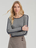 Grey Ruffle Sweater