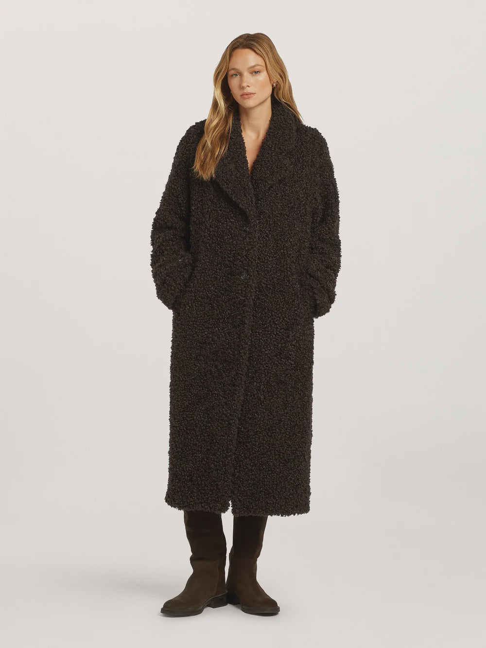 Sasha Chocolate Teddy Coat