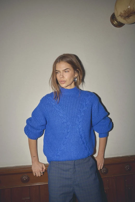 Row Sweater in Blue