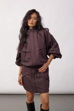 Military style jacket in brown