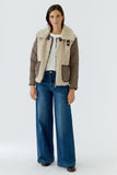 Reversible  teddy patched Jacket