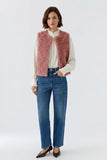 Rose Pink Faux Fur Waistcoat
