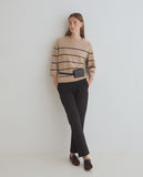 Black trousers with buttons on front