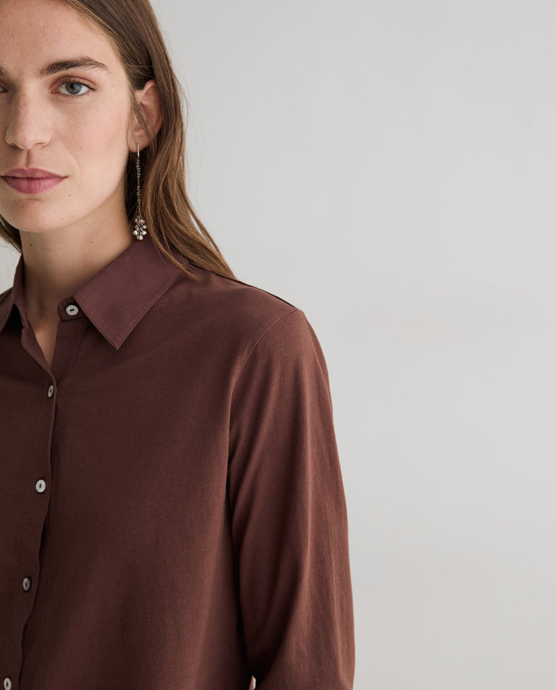 Brown Cotton Shirt