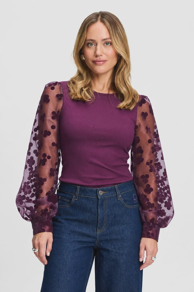 Britt dark plum top