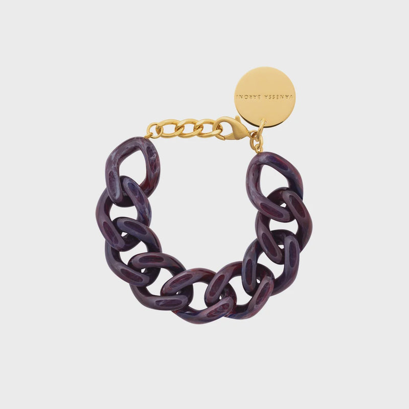 Vanessa Baroni Aubergine Flat Chain Bracelet