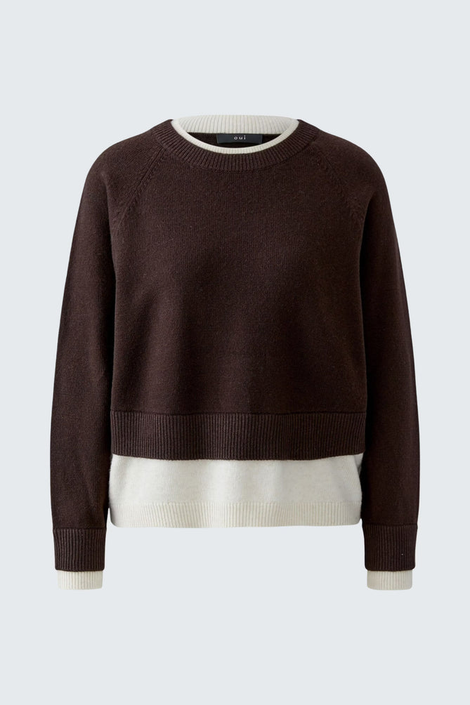 Brown & cream  jumper