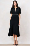 Black Sutton midi dress