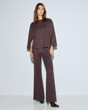 Brown top with wide sleeve