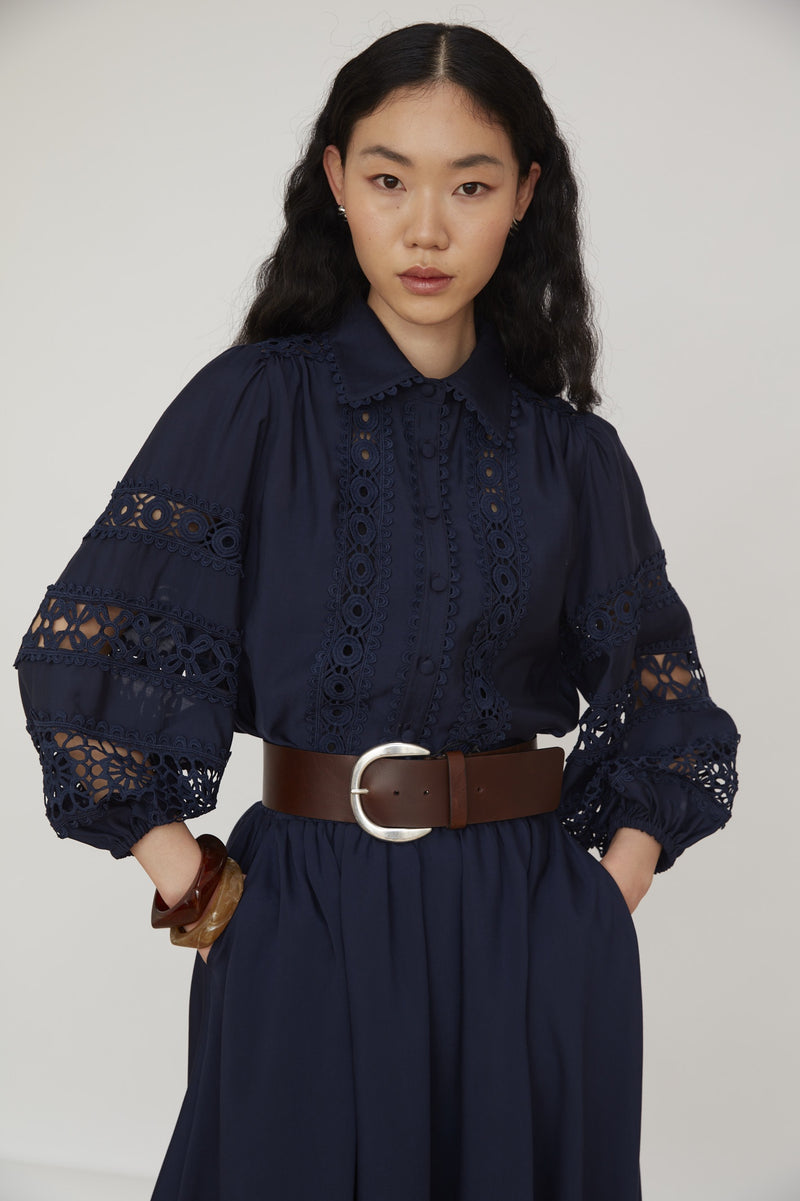 Imani Blouse Navy
