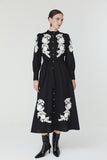 Jemima Dress in Black and Ivory