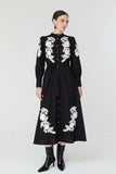 Jemima Dress in Black and Ivory