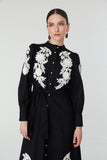Jemima Dress in Black and Ivory