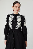 Jemima Dress in Black and Ivory