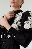 Jemima Dress in Black and Ivory