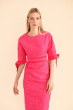 Aria Dress in Fuschia Jacquard
