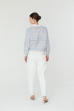 Rena Blouse in Blue and White Print