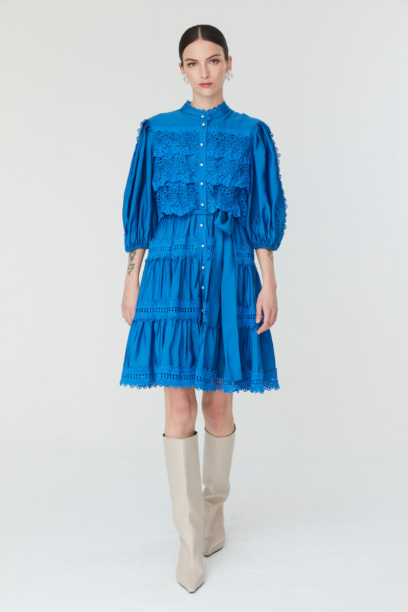 Rhea Dress in Blue
