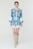 Sia Short in Blue Floral Print