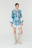 Sia Short in Blue Floral Print