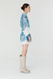 Sia Short in Blue Floral Print