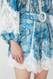 Sia Short in Blue Floral Print