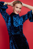 Yana Maxi Dress in Navy Velvet