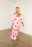 Pink Hearts Hazel Wrap Dress