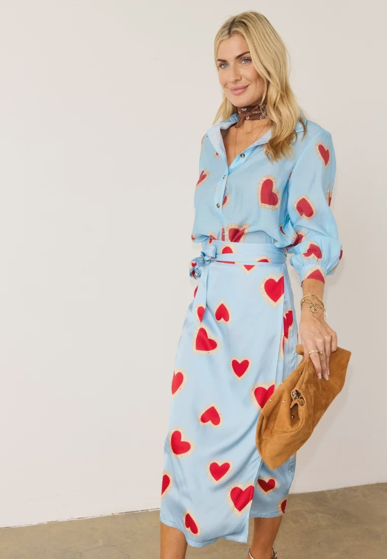 Blue Hearts Miley Shirt