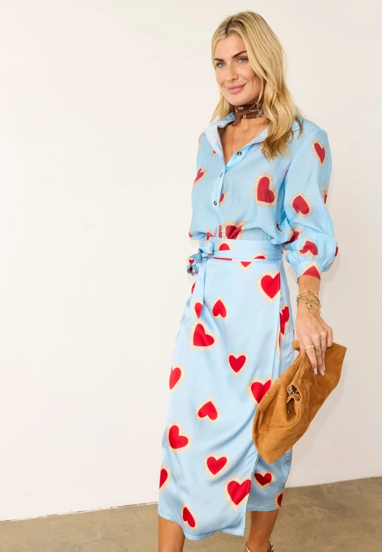 Blue Hearts Miley Shirt