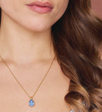 Mini Drop Necklace in Denim Ignite