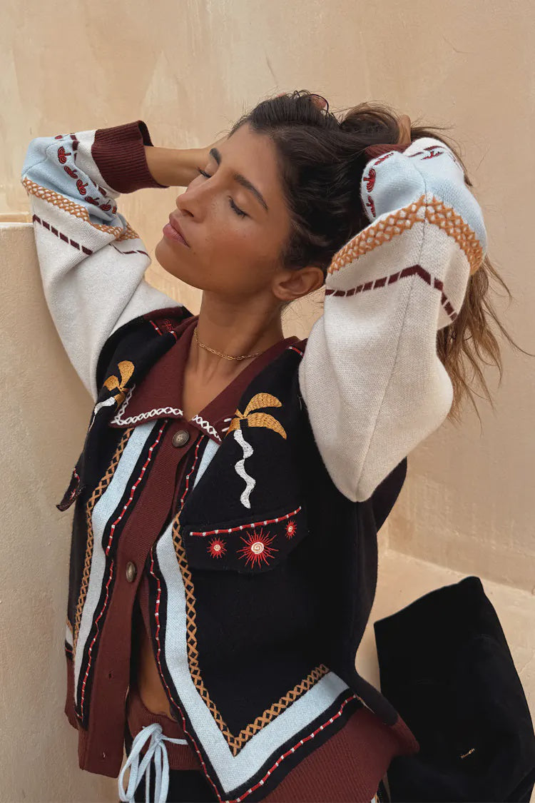 Geometric Knit Cardigan