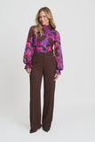 LARA TROUSER IN CHOCOLATE BROWN