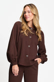 Kaylee Top in Chocolate Brown