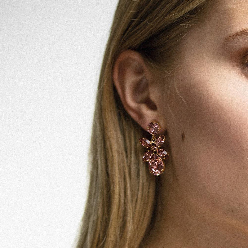 Caroline Svedbom Mini Dione Earrings in Antique Rose
