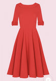 Hollywood Swing Dress in Red